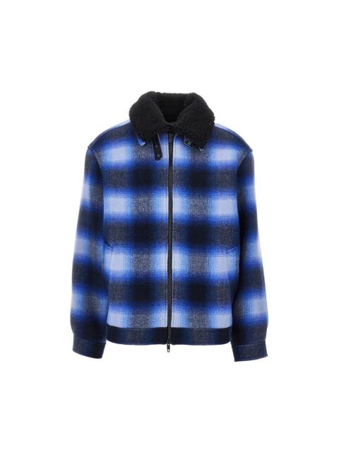 BALENCIAGA Balenciaga Check Flannel Jacket Blue Men