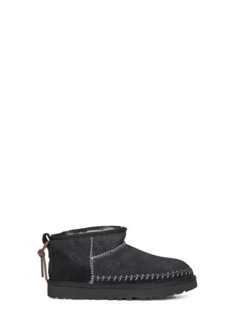 UGG Black Classic Ultra Mini Biarritz ankle boots