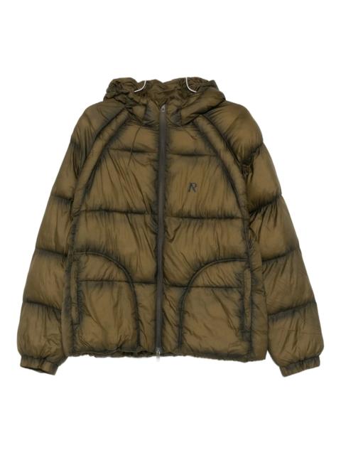 REPRESENT translucent hooded puffer jacket