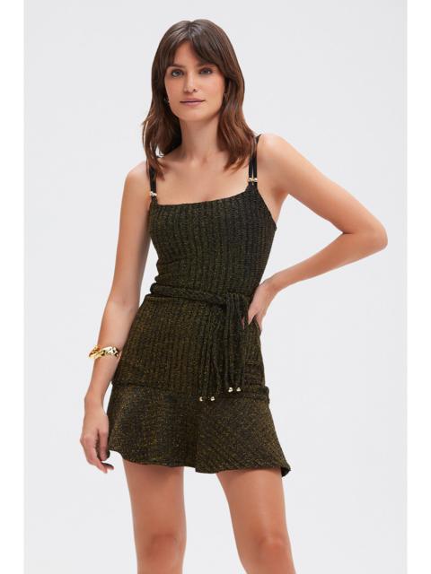 PatBO METALLIC KNIT MINI DRESS