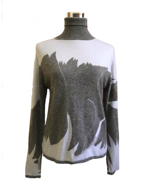 Other Designers Designer - Didier Ronsard Abstract Design Cashmere Turtleneck Knitwear
