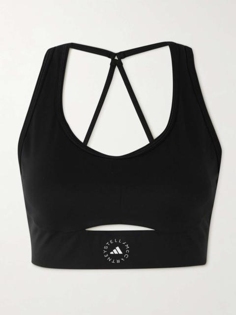 TrueStrength logo-print recycled stretch-jersey sports bra