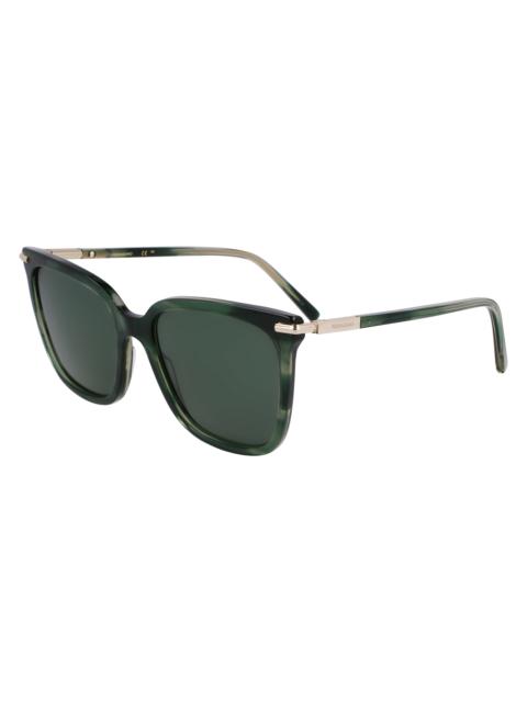 FERRAGAMO Ferragamo Green Square Ladies Sunglasses SF2037S 315 56
