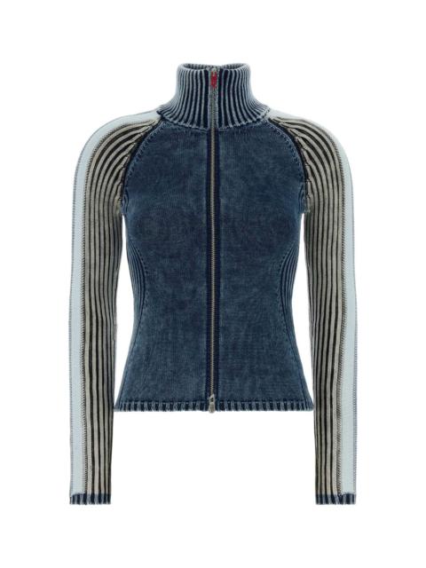 Diesel Diesel Women Denim Blue Cotton Cardigan