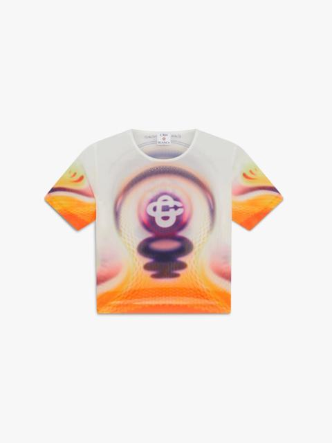 CASABLANCA Sporchid Printed Mesh Baby Short Sleeve T-Shirt | Casablanca Paris