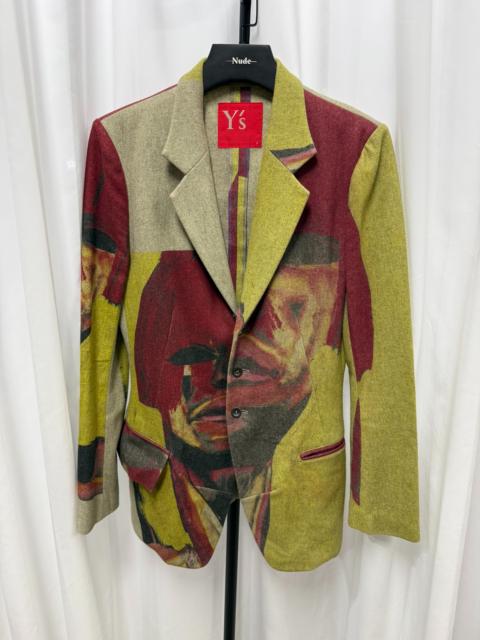 Yohji Yamamoto Yohji Yamamoto Y's Oil Painting Style Fitted Wool Suit