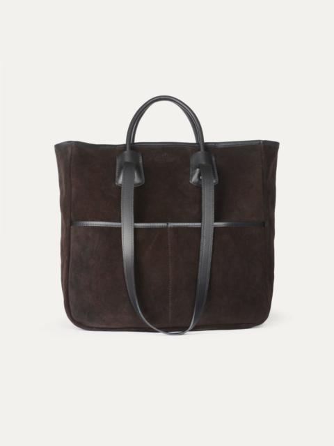 Bleu de Chauffe MELINE TOTE BAG / SUEDE  -  DARK BROWN
