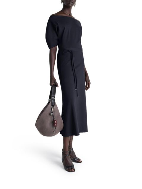 Lemaire OFF-SHOULDER DRESS IN HEAVY LINEN AND COTTON JERSEY