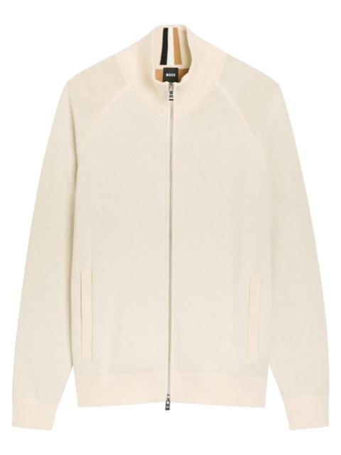 BOSS Boss Fine-knit Cotton and Wool-blend Jacket