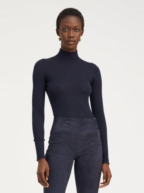 SPRWMN NAVY CASHMERE MOCK NECK