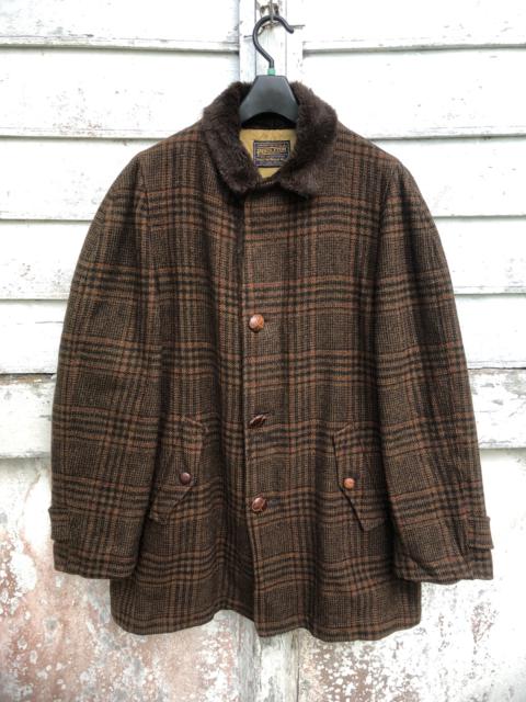 Other Designers Vintage - Vintage Pendleton Faux Fur Lining Plaid Wool Coat