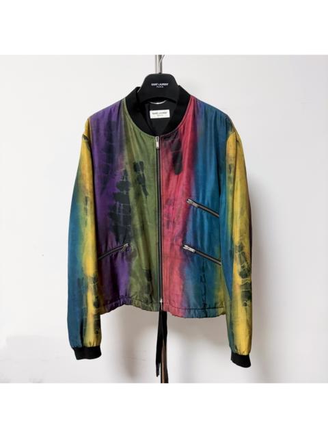SAINT LAURENT Saint Laurent SS17 Rainbow Tie-Dye Baseball Jacket