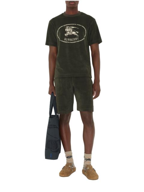 Burberry burberry Knight Stamp Towelling T-shirt in Shale Green at Nordstrom