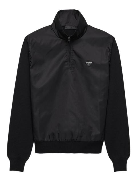 Prada superfine wool half-zipper sweater