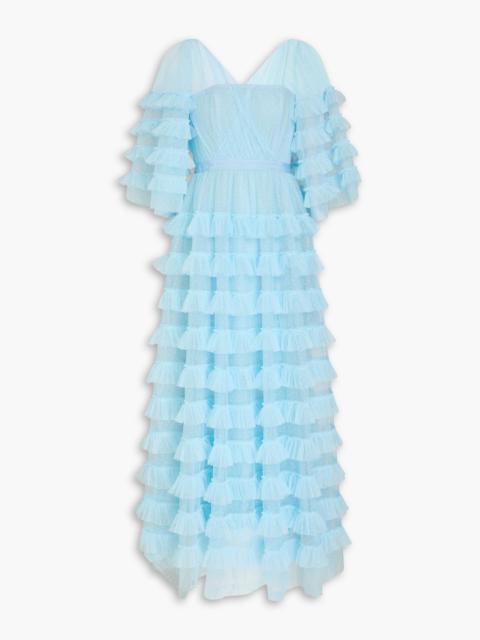 Other Designers Marybell tiered point d'esprit gown