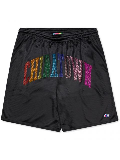 Other Designers Chinatown Market - ARC RAINBOW RHINESTONE SHORTS