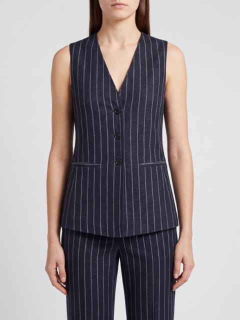Max Mara Max Mara Women Max Mara Pinstriped Wool Blend Slim Fit Waistcoat