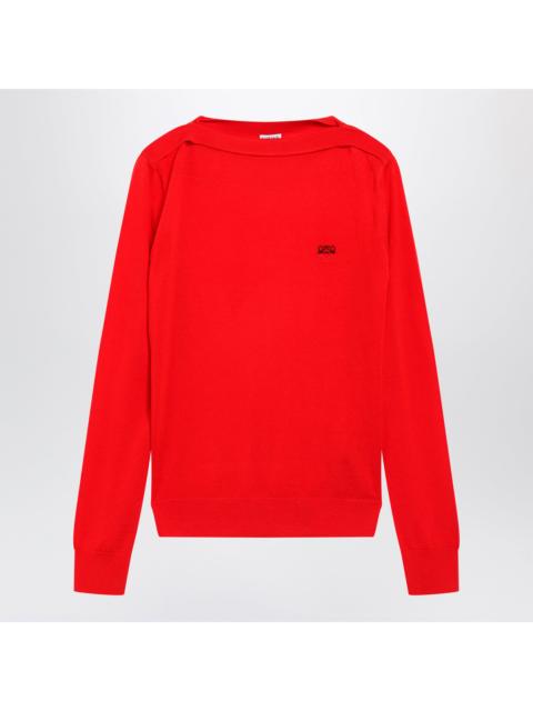 Loewe Loewe Light Merino Wool Sweater In Red Women