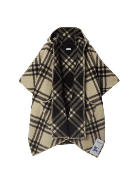 reversible checkered cape