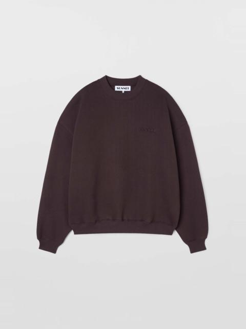 SUNNEI CREWNECK SWEATSHIRT / chocolate plum