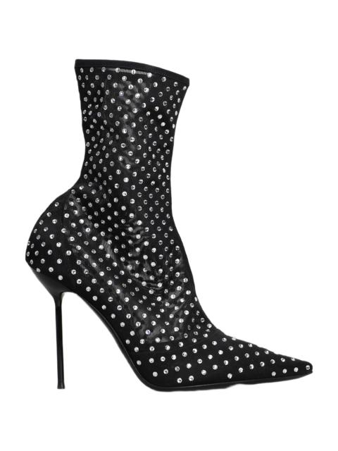 PARIS TEXAS Lidia High Heels Ankle Boots In Black Fabric