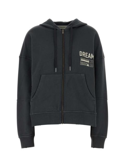 Golden Goose Golden Goose Deluxe Brand Men Dark Grey Cotton Oversize Ottaviano Sweatshirt