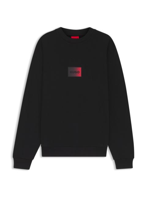 HUGO GRADIENT-LOGO SWEATSHIRT IN COTTON TERRY