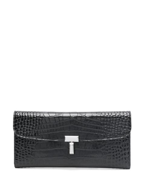 TOTEME Toteme T-lock Crocodile-embossed Wallet