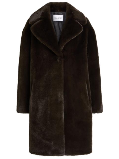 STAND STUDIO Stand Studio Camille Cocoon Leopard-print Faux fur Coat