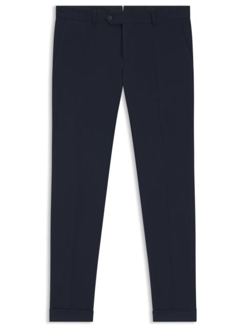 BOSS WASHABLE SLIM-FIT TROUSERS IN STRETCH COTTON