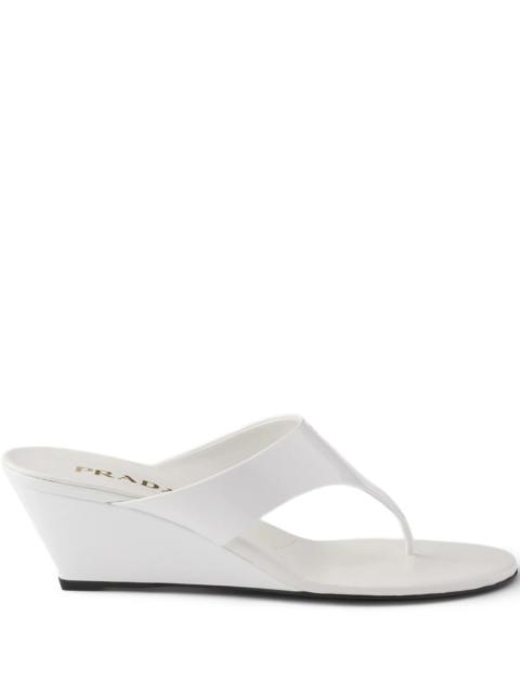 Prada Prada Patent-leather Wedge Sandals