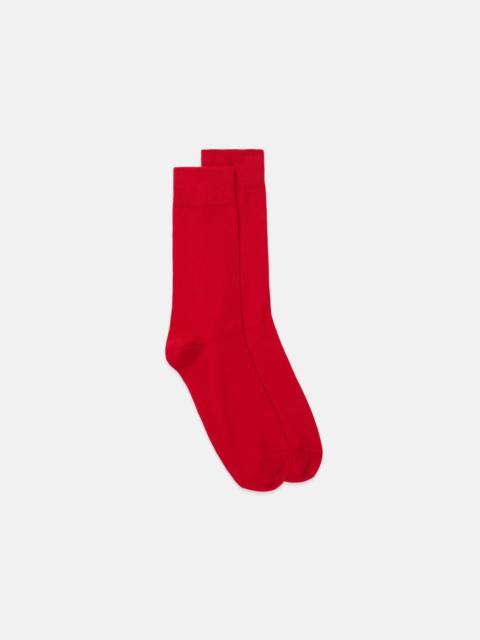 J. PRESS SOLID RED COTTON SOCKS