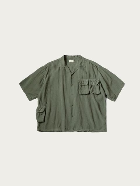 Soft Linen HUNTING NAM Aloha Shirt - Khaki