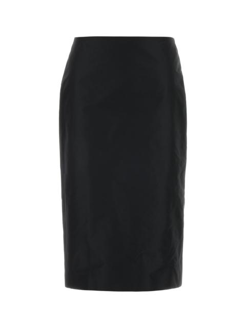 Jil Sander Black faille skirt