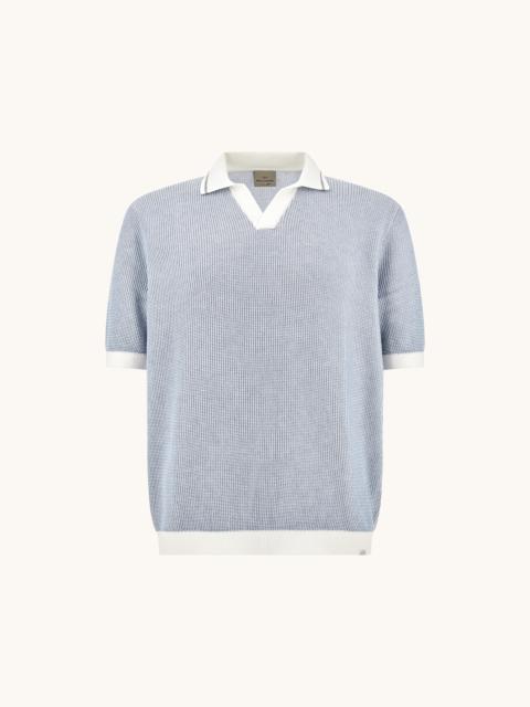 Paul & Shark POLO SHIRT WITH OPEN COLLAR IN PIUMA COTTON