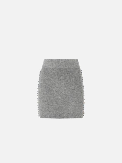 PINKO CRYSTAL EMBROIDERY MINISKIRT
