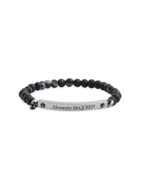 Alexander Mcqueen Logo Beaded Bracelet