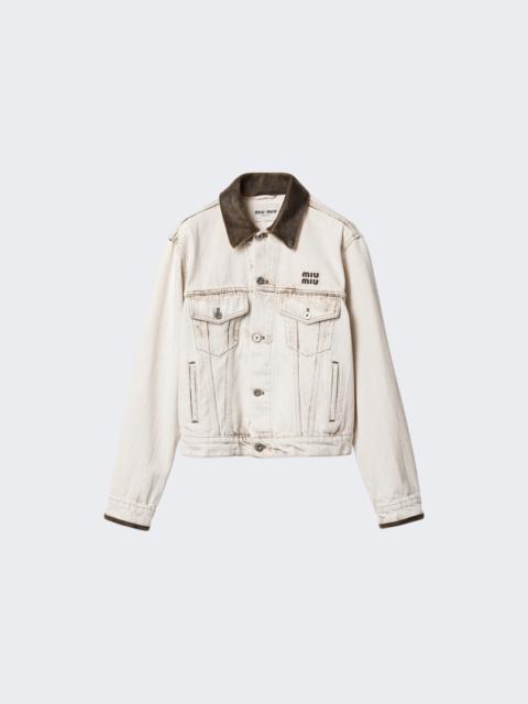 Miu Miu Denim Jacket Bianco