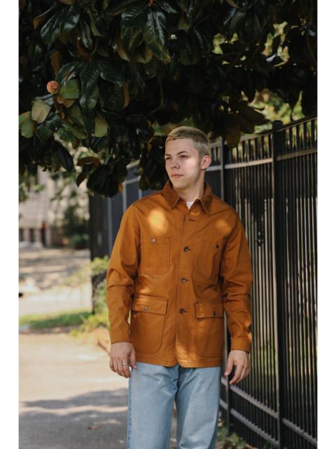 Iron Heart 10OZ KURASHIKIZOME® ORGANIC COTTON DUCK CHORE JACKET - BROWN IHJ-148-BRN