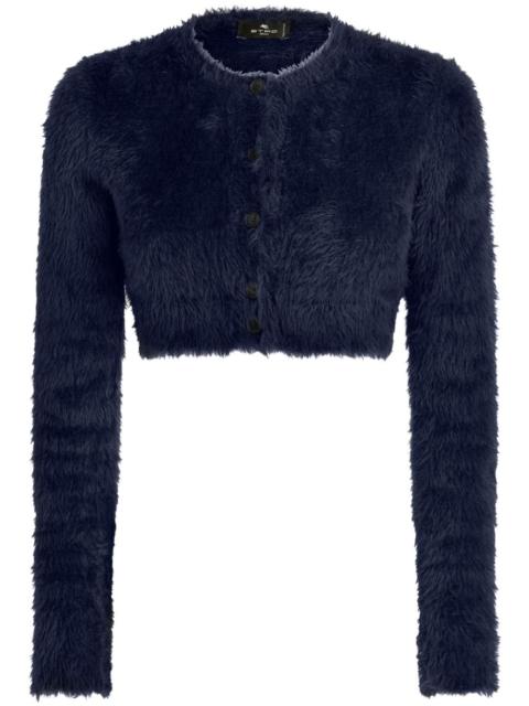 Etro faux-fur cropped cardigan