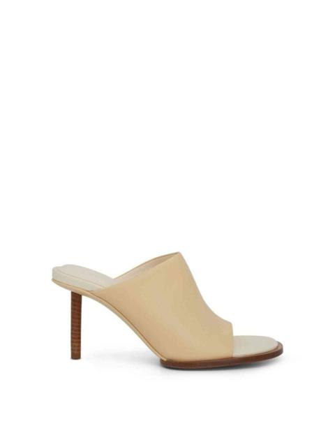 JACQUEMUS Carre Geometric Mules in Off White