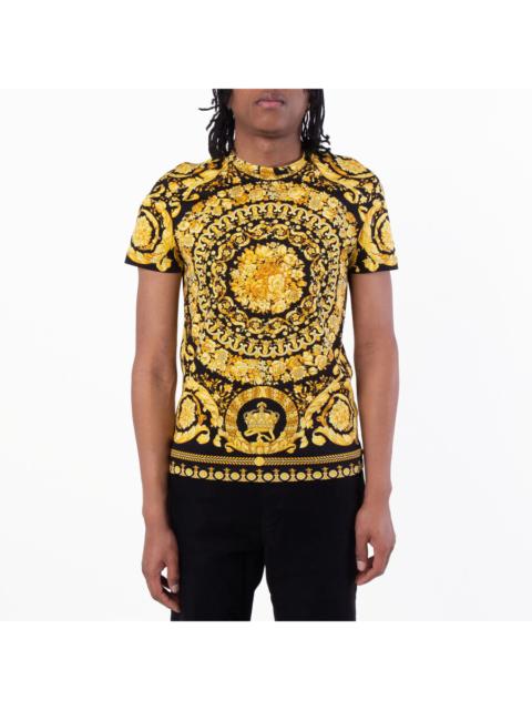 VERSACE Versace Men's Black/Gold Barocco cotton T-shirt