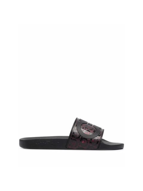 FERRAGAMO Ferragamo Groove Logo-Embossed Sliders