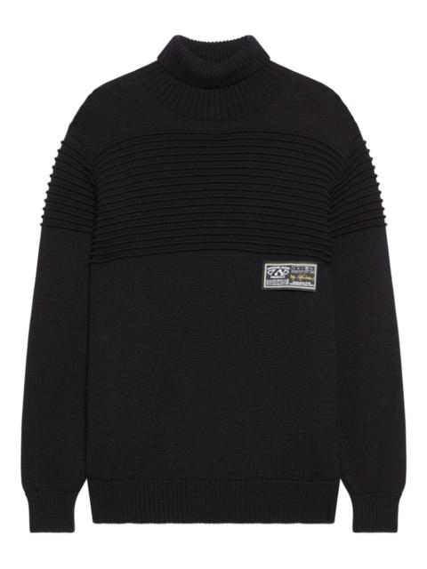 GCDS ribbed roll-neck sweater