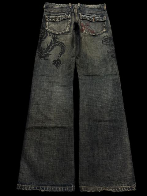 Flare💥90s Insane Semantic Rusty Mudwash Distress Tatto Jean