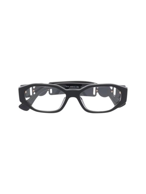 logo square-frame glasses