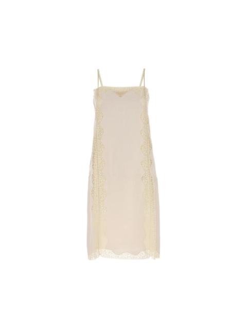 Prada PRADA Ivory Linen Dress New And Authentic (Women's size:38;)