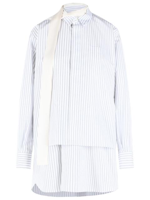sacai Sacai Cotton Blend Mini Dress White Women