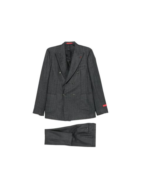 Other Designers Isaia Grey Suits - Double  Breasted Suits Men