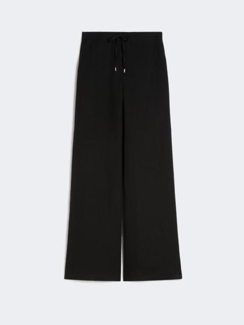 Max Mara Linen twill trousers - BLACK